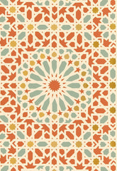 FSchumacher Wallpaper 5005962 Nasrid Palace Mosaic Persimmon