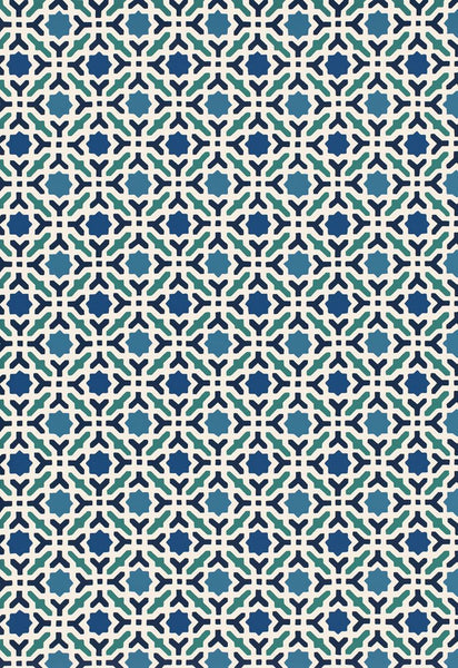 FSchumacher Wallpaper 5005970 Serallo Mosaic Aegean
