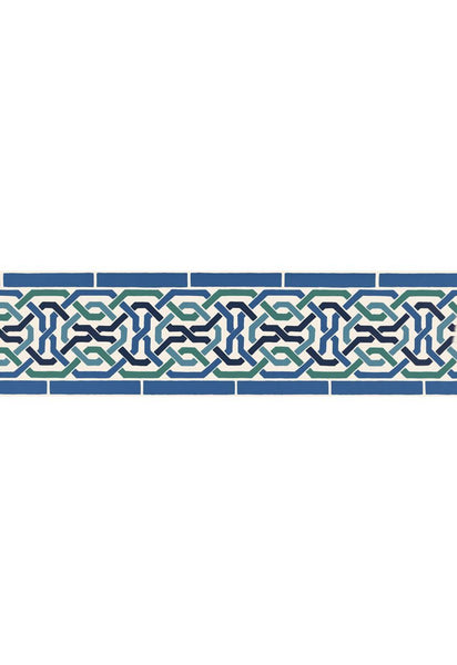 FSchumacher Wallpaper 5006020 Darro Mosaic Border Aegean