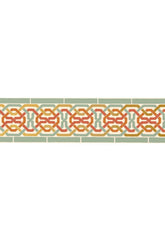 FSchumacher Wallpaper 5006022 Darro Mosaic Border Persimmon