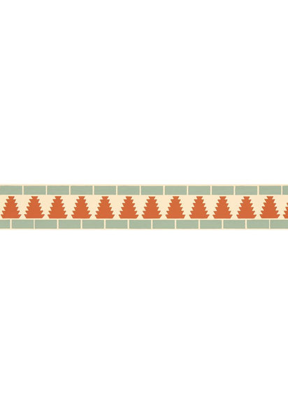 FSchumacher Wallpaper 5006032 Cadiz Mosaic Border Persimmon