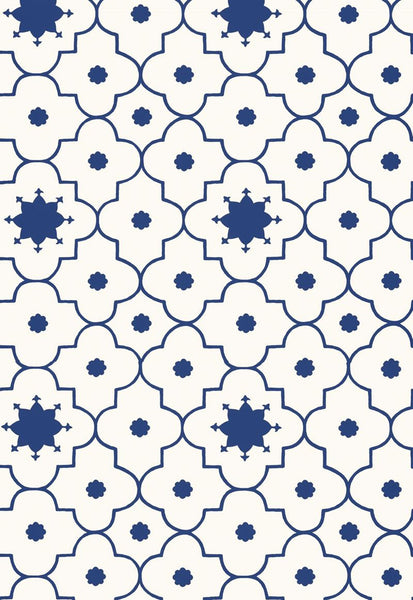 FSchumacher Wallpaper 5006620 Taj Trellis Jaipur Blue