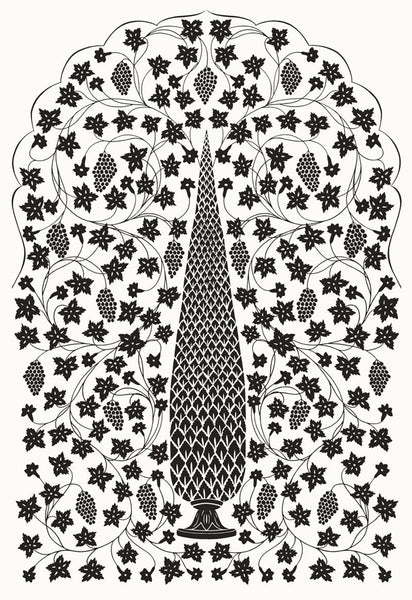 FSchumacher Wallpaper 5006690 Mughal Panel Noir