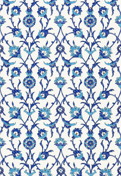 FSchumacher Wallpaper 5006700 SULTAN'S Trellis Peacock