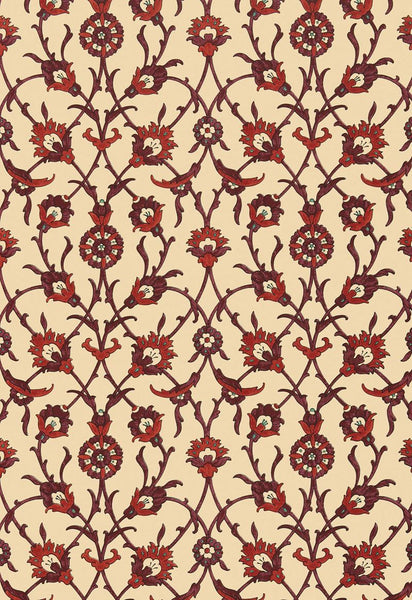 FSchumacher Wallpaper 5006702 SULTAN'S Trellis Pomegranate