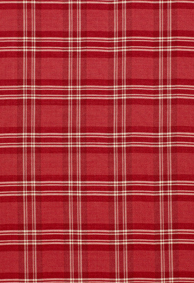 FSchumacher Fabric 50202 Check Rustique Cranberry