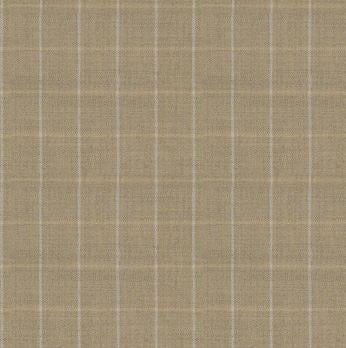 FSchumacher Fabric 50321 Saville Flannel Check Sandalwood