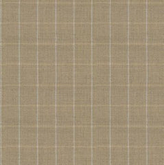 FSchumacher Fabric 50321 Saville Flannel Check Sandalwood