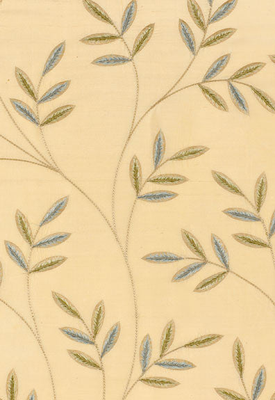 FSchumacher Fabric 52080 Vigne Embroidery Aqua
