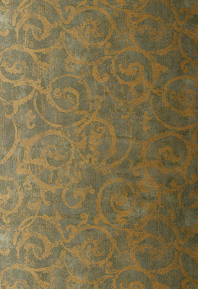 FSchumacher Wallpaper 528172 Bernini Scroll Mist