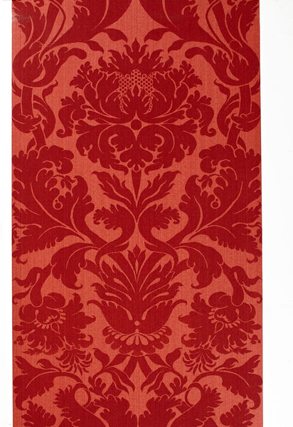 FSchumacher Wallpaper 529194 Fiorella Damask Red