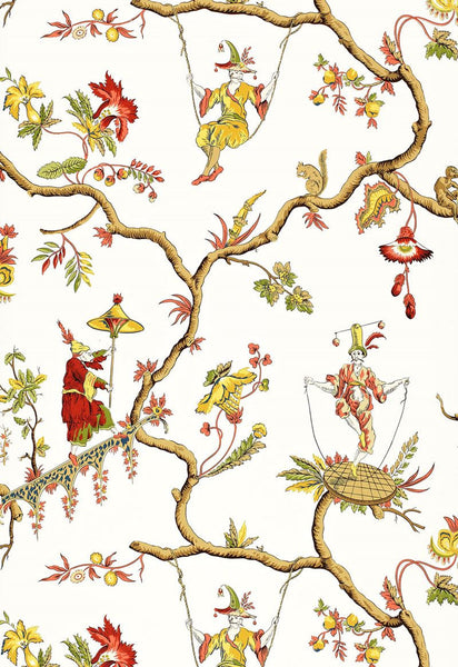 FSchumacher Wallpaper 529250 Jester Caprice Cream