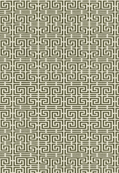 FSchumacher Fabric 54950 Chinois Fret Noir,  Almond