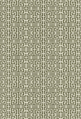 FSchumacher Fabric 54950 Chinois Fret Noir,  Almond