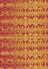 FSchumacher Fabric 54952 Chinois Fret Cinnabar, Gold