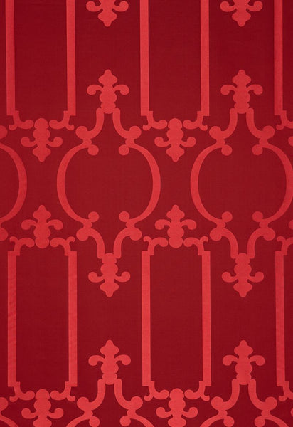 FSchumacher Fabric 55864 Ornamental Silk Ruby Lacquer