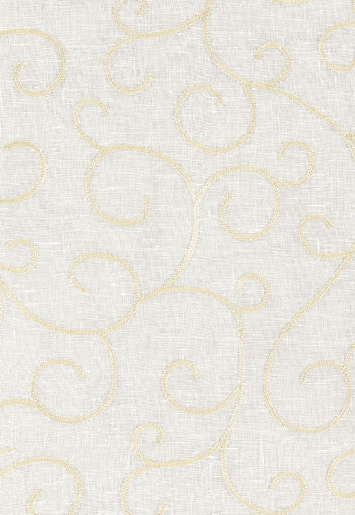 FSchumacher Fabric 55980 Adina Sheer Embroidery Parchment