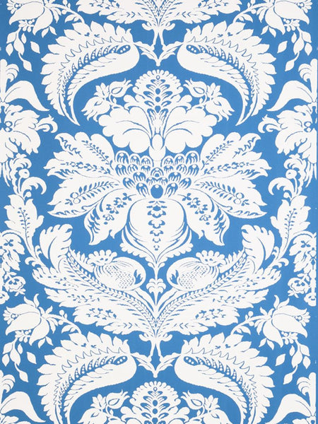 Stroheim Wallpaper 6022701 1087E Selenio Damask S0510 Sky Blue