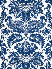 Stroheim Wallpaper 6022702 1087E Selenio Damask S0515 Periwinkle
