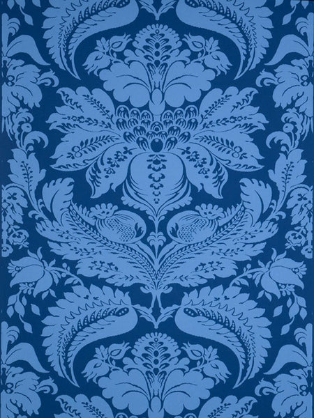Stroheim Wallpaper 6022703 1087E Selenio Damask S0530 Cobalt