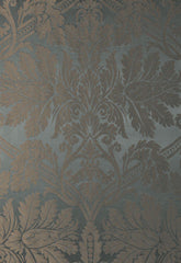 FSchumacher Fabric 60422 Luciano Silk Damask Azurro