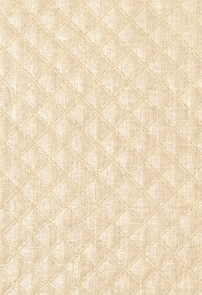 FSchumacher Fabric 62150 Thayer Quilted Linen Parchment