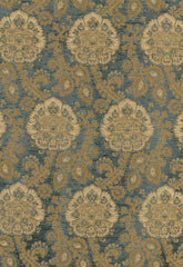 FSchumacher Fabric 62161 Sanderling Paisley Aegean