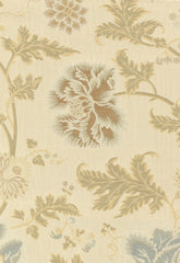 FSchumacher Fabric 62190 Lampasso Flori Aqua