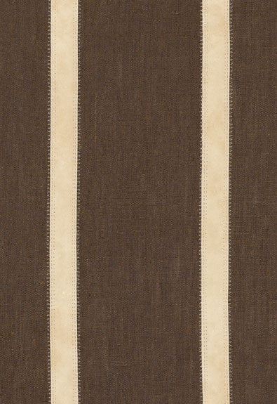 FSchumacher Fabric 62512 Leather Stripe Cocoa