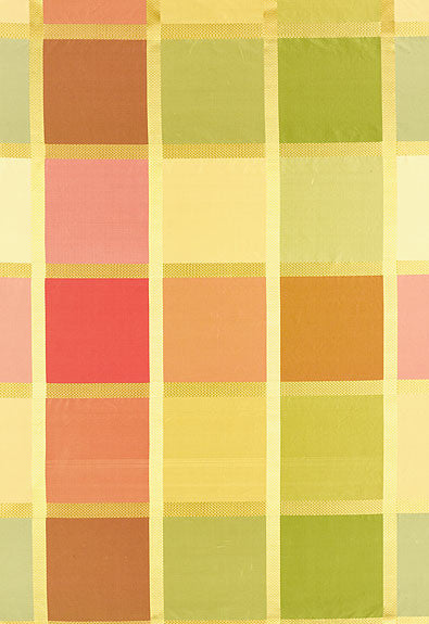FSchumacher Fabric 62853 Navsari Silk Plaid Azalea