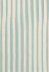 FSchumacher Fabric 62974 Nantucket Herringbone Stripe Ivory, Aqua