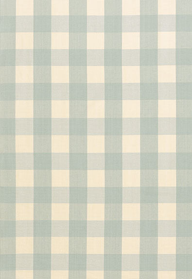 FSchumacher Fabric 63037 Camden Cotton Check Aqua