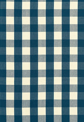 FSchumacher Fabric 63039 Camden Cotton Check Indigo