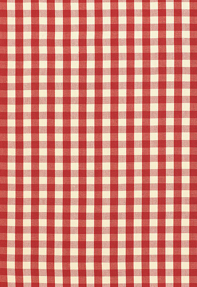 FSchumacher Fabric 63054 Elton Cotton Check Red