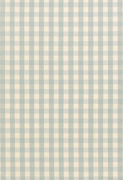 FSchumacher Fabric 63057 Elton Cotton Check Aqua