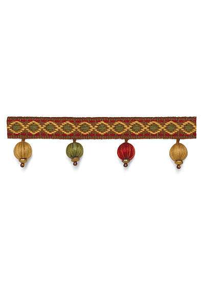 FSchumacher Fabric Trim 63260 Willington Bobble Fringe Rosewood