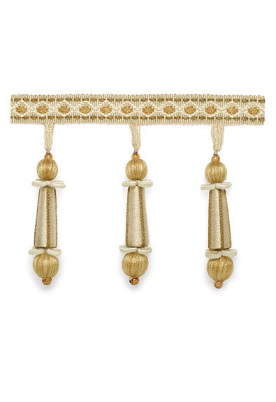 FSchumacher Fabric Trim 63283 Addington Molded Tassel Fringe Champagne