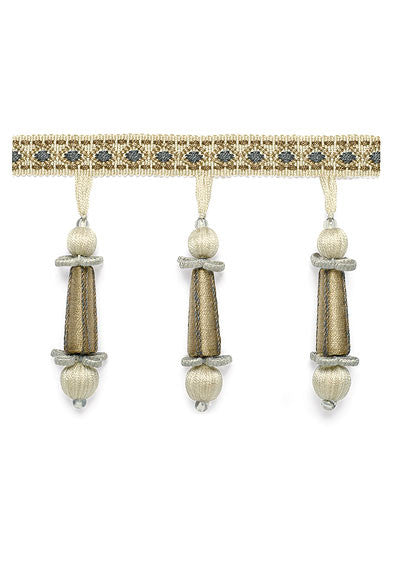 FSchumacher Fabric Trim 63284 Addington Molded Tassel Fringe Moonstone