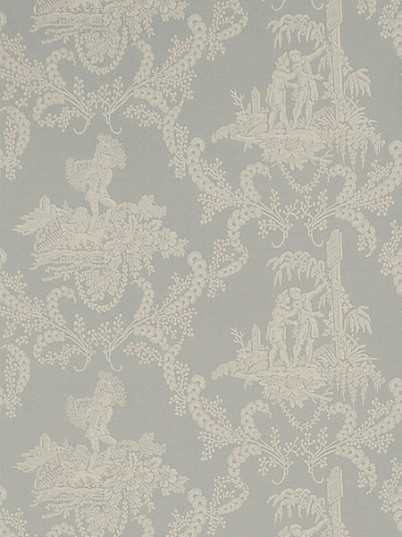 Stroheim Wallpaper 6332403 Hamlet's Toile Silver Sage