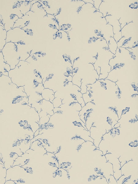 Stroheim Wallpaper 6334601 Trailing Acorns Blue