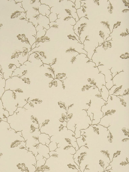 Stroheim Wallpaper 6334603 Trailing Acorns Linen