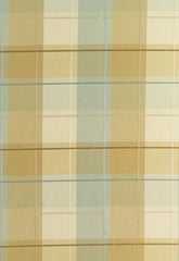 FSchumacher Fabric 63361 Coin Silk Plaid Aqua