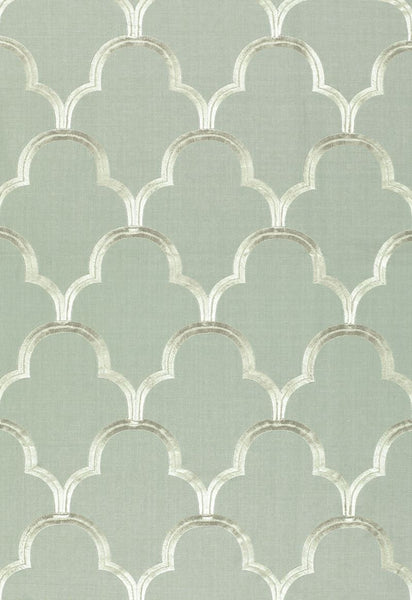 FSchumacher Fabric 64320 Scallop Embroidery Mineral