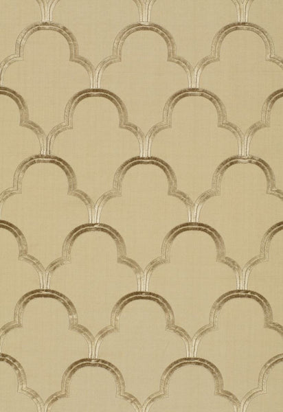 FSchumacher Fabric 64321 Scallop Embroidery Sesame