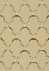 FSchumacher Fabric 64321 Scallop Embroidery Sesame