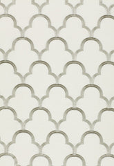 FSchumacher Fabric 64323 Scallop Embroidery Platinum