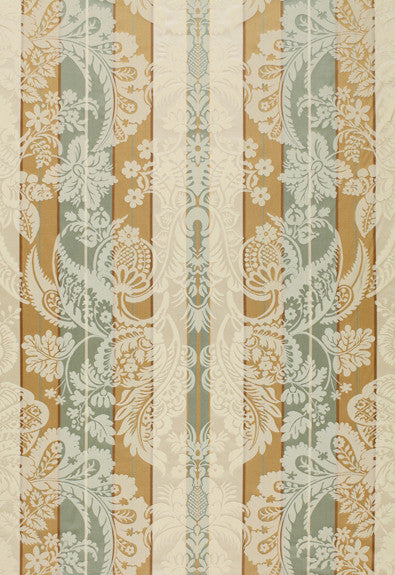 FSchumacher Fabric 64391 Savannah Imberline Damask Ciel