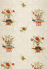 FSchumacher Fabric 64420 Ming Embroidery Multi-Color