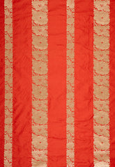 FSchumacher Fabric 64431 Mandarin Silk Stripe Coral