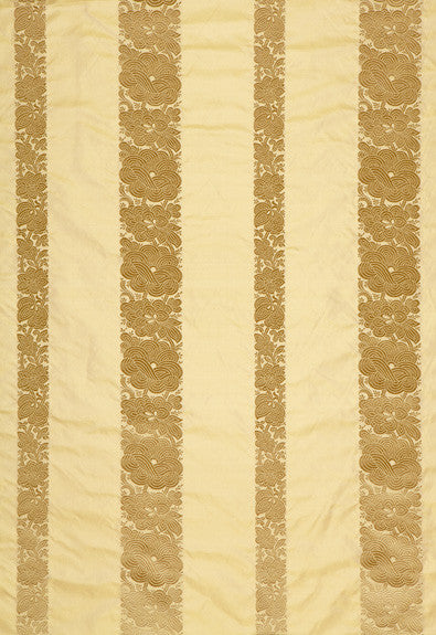 FSchumacher Fabric 64434 Mandarin Silk Stripe Gold Dust